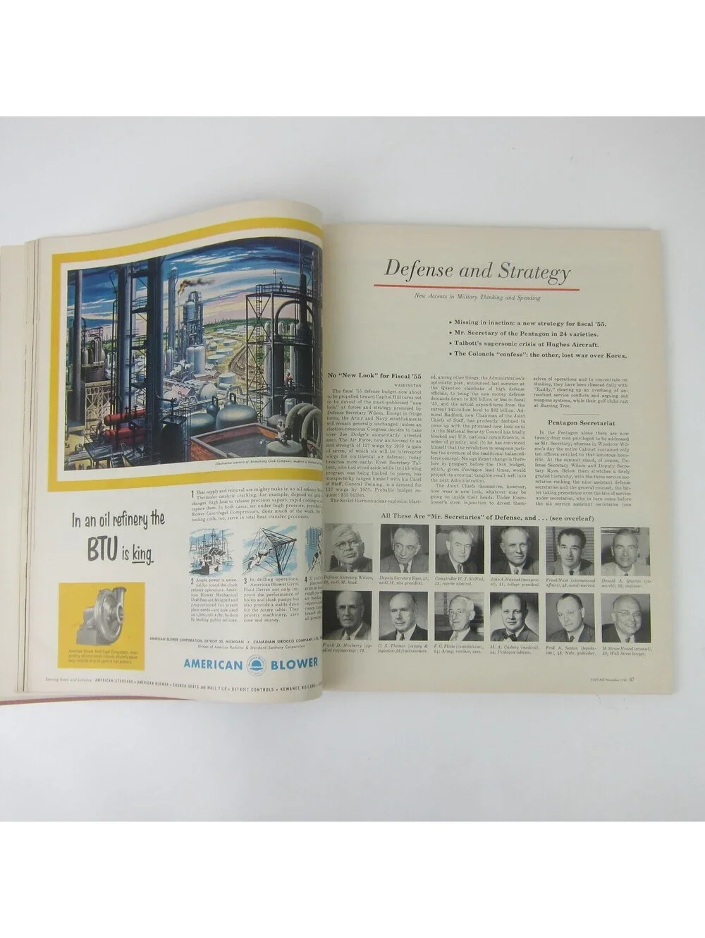 Vintage FORTUNE Magazine November 1953 Chrysler Oldsmobile General Electric Ads